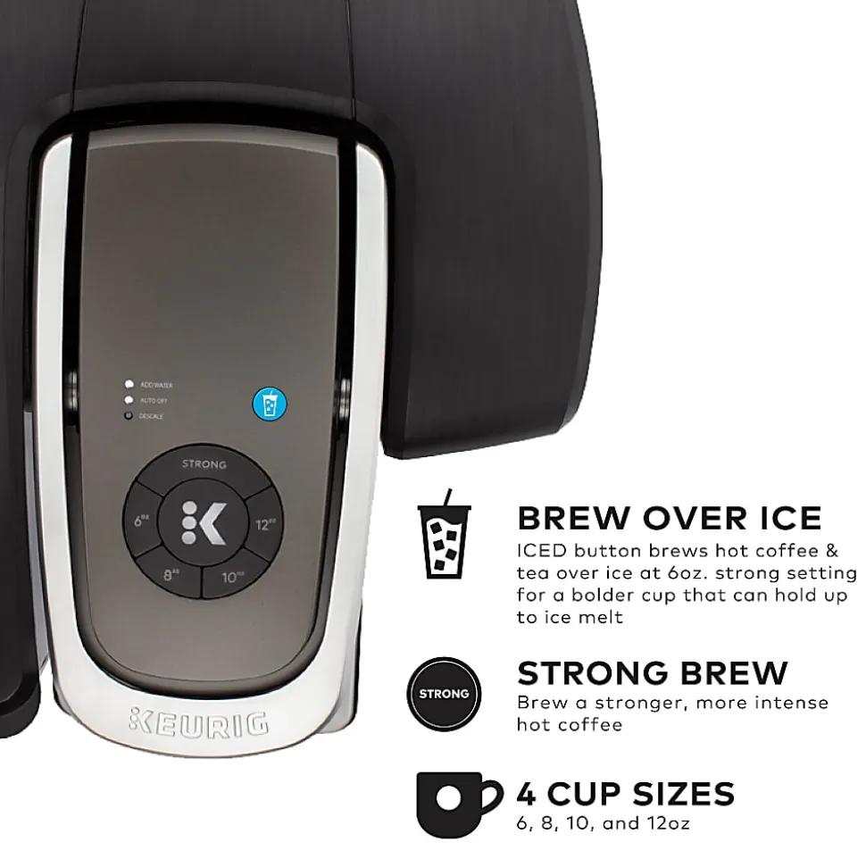 Keurig®K-1550 Brewer, 96oz Reservoir, Single Serve K-Cup® Pod Small Business Coffee Maker, Black