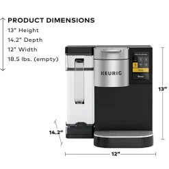 Keurig® K-2550® Single-Serve Commercial K-Cup® Pod Coffee Maker With 110oz Water Reservoir Bundle, Black/Silver