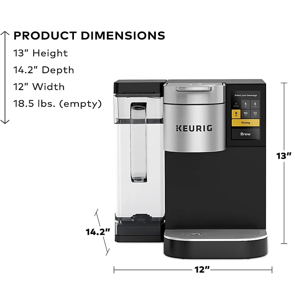 Keurig® K-2550® Single-Serve Commercial K-Cup® Pod Coffee Maker With 110oz Water Reservoir Bundle, Black/Silver