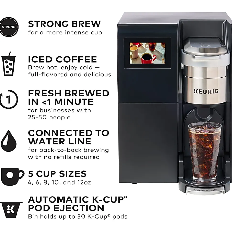 Keurig® K-3550® Single-Serve K-Cup® Pod Coffee Maker for Large Workplaces, Black/Silver