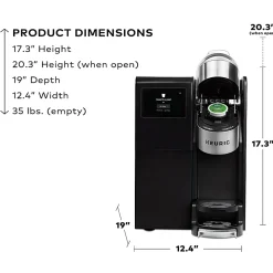 Keurig® K-3550® Single-Serve K-Cup® Pod Coffee Maker for Large Workplaces, Black/Silver