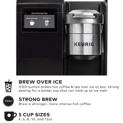 Keurig® K-3550® Single-Serve K-Cup® Pod Coffee Maker for Large Workplaces, Black/Silver