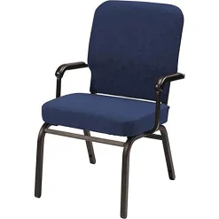KFI Studios Big And Tall Stacking Chair, Navy
