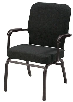 KFI Studios Big And Tall Stacking Chair, Black