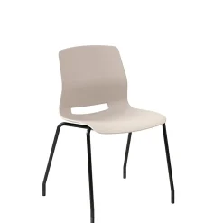 KFI Studios Imme Stack Chair, Moonbeam/Black