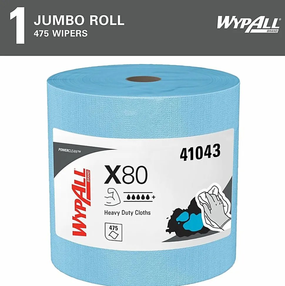 Kimberly-Clark Professional™ Wypall™ Wipers, 12 1/2" x 13 7/16", Blue, 475 Sheets