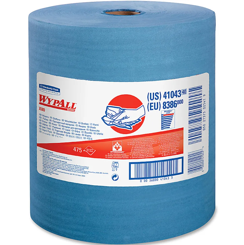 Kimberly-Clark Professional™ Wypall™ Wipers, 12 1/2" x 13 7/16", Blue, 475 Sheets