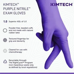 Kimberly-Clark® Safeskin Purple Nitrile Exam Gloves, Extra-Small, Purple, Box Of 100