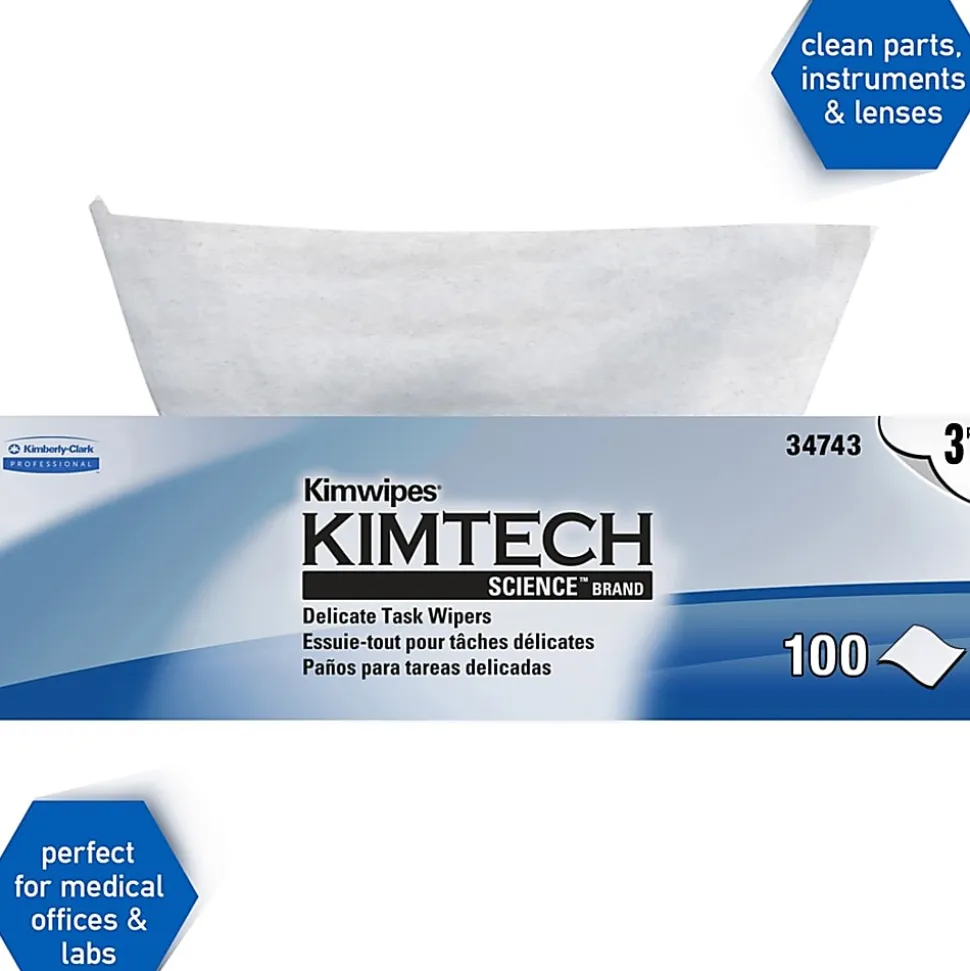 KIMTECH Delicate Task Wipers - Pop-Up Box - For Laboratory - Absorbent - White/ - 1 Box
