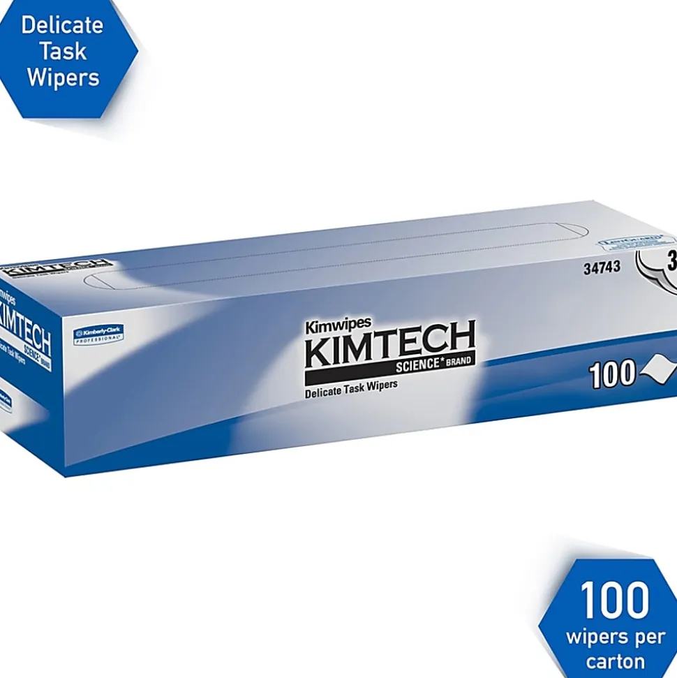 KIMTECH Delicate Task Wipers - Pop-Up Box - For Laboratory - Absorbent - White/ - 1 Box