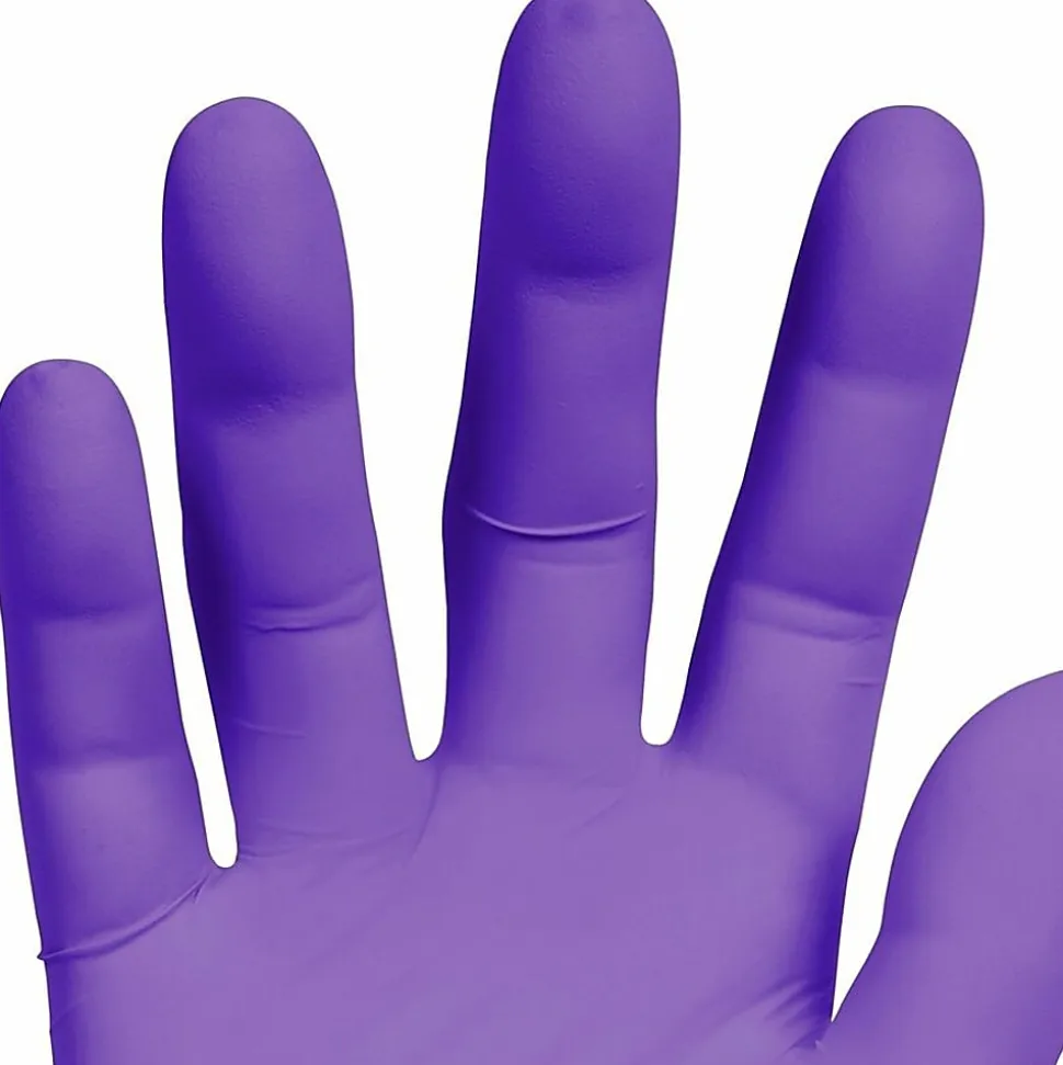 KIMTECH Kimberly Clark Safeskin Purple Nitrile Exam Gloves, Small, Purple, Box Of 100