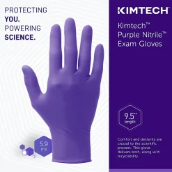 KIMTECH Kimberly Clark Safeskin Purple Nitrile Exam Gloves, Small, Purple, Box Of 100