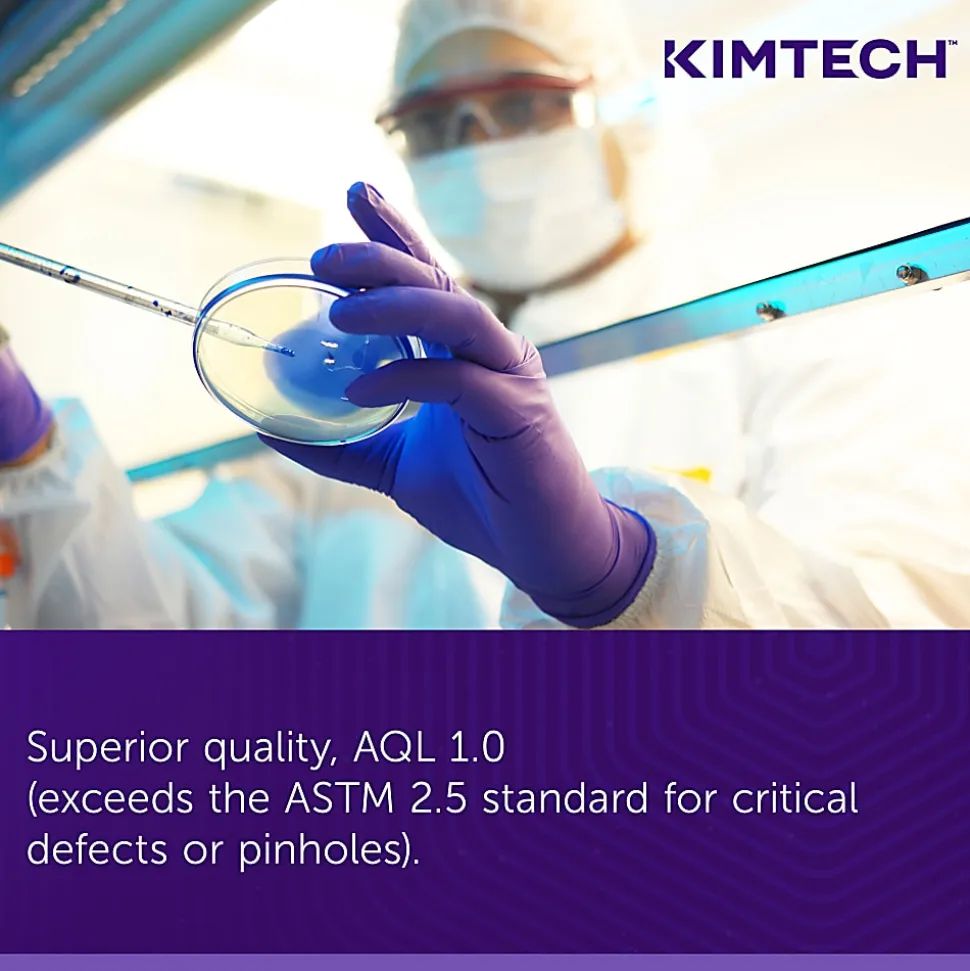 KIMTECH Kimberly Clark Safeskin Nitrile Exam Gloves, Extra Large, Purple, Box Of 90
