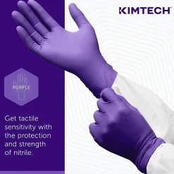KIMTECH Kimberly Clark Safeskin Nitrile Exam Gloves, Extra Large, Purple, Box Of 90