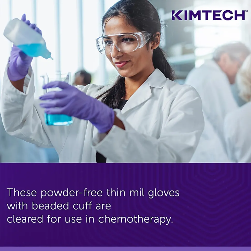 KIMTECH Kimberly Clark Safeskin Nitrile Exam Gloves, Extra Large, Purple, Box Of 90