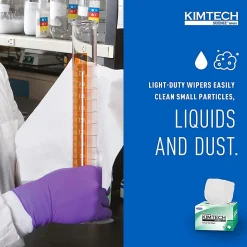 KIMTECH Kimwipes 1-Ply Delicate Task Wipers, 4-7/16
