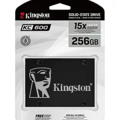 Kingston KC600 256 GB Solid State Drive - 2.5" Internal - SATA (SATA/600) - Notebook, Desktop PC Device Supported - SKC600256G