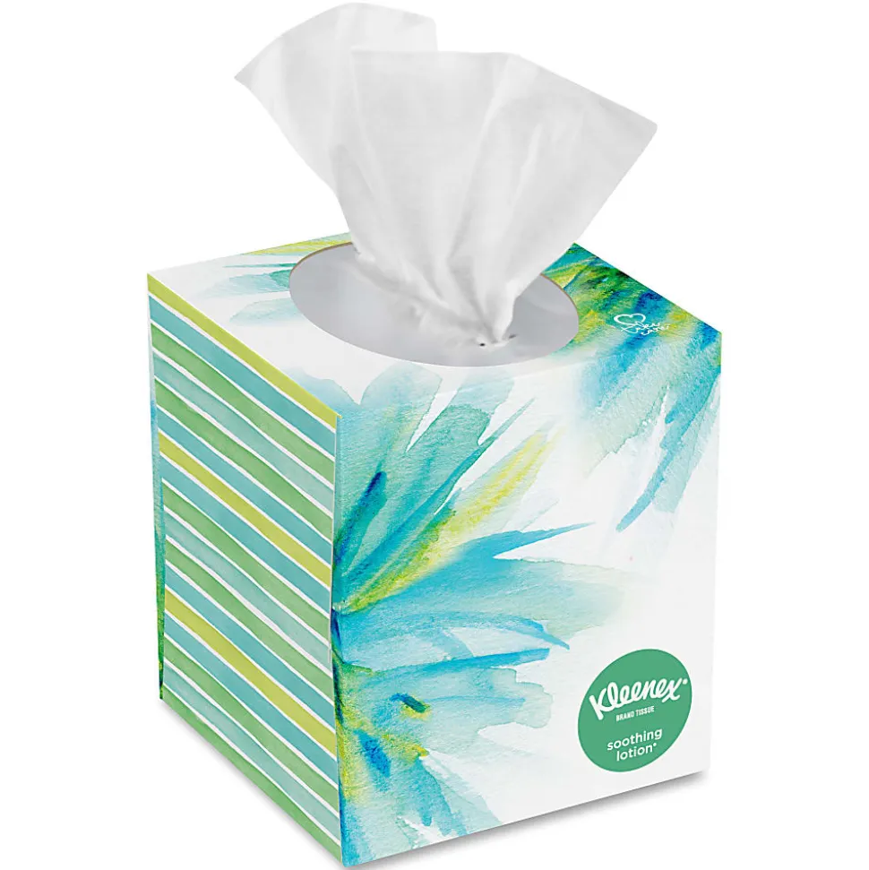 Kleenex® BOUTIQUE™ 3-Ply Facial Tissue With Lotion, Cold Care, 75 Sheets Per Box