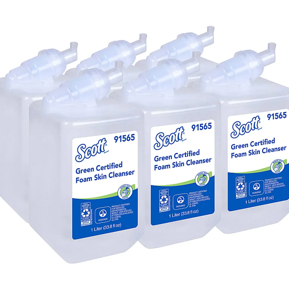 Kleenex® Foam Skin Cleanser Soap, Unscented, 33.8 Oz, Carton of 6 Cleansers