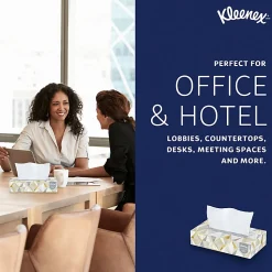 Kleenex® FSC Certified 2-Ply Facial Tissues, 8 2/5" x 8 3/5", White, 125 Tissues Per Box, Case Of 48 Boxes