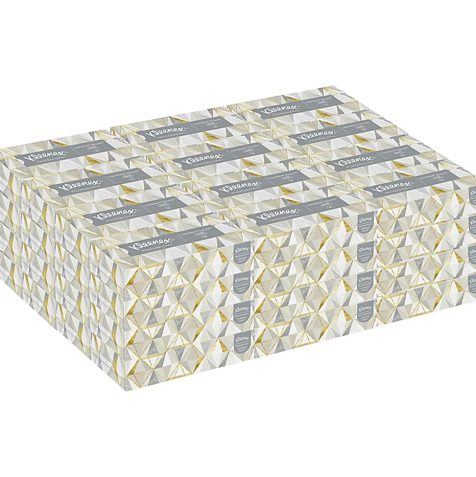 Kleenex® FSC Certified 2-Ply Facial Tissues, 8 2/5" x 8 3/5", White, 125 Tissues Per Box, Case Of 48 Boxes