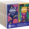Kleenex® Go Packs Facial Tissues, 3 Ply, White, 80 Sheets, 8 Pouches