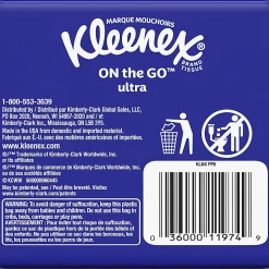 Kleenex® Go Packs Facial Tissues, 3 Ply, White, 80 Sheets, 8 Pouches