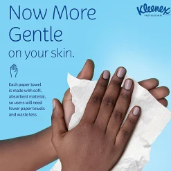 Kleenex Multifold Paper Towels (01890), White, 16 Packs / Case, 150 Tri Fold Paper Towels / Pack, 2,400 Towels / Case