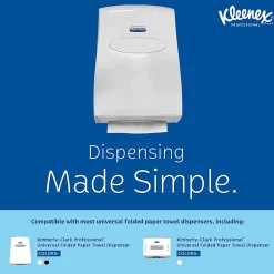 Kleenex Multifold Paper Towels (01890), White, 16 Packs / Case, 150 Tri Fold Paper Towels / Pack, 2,400 Towels / Case