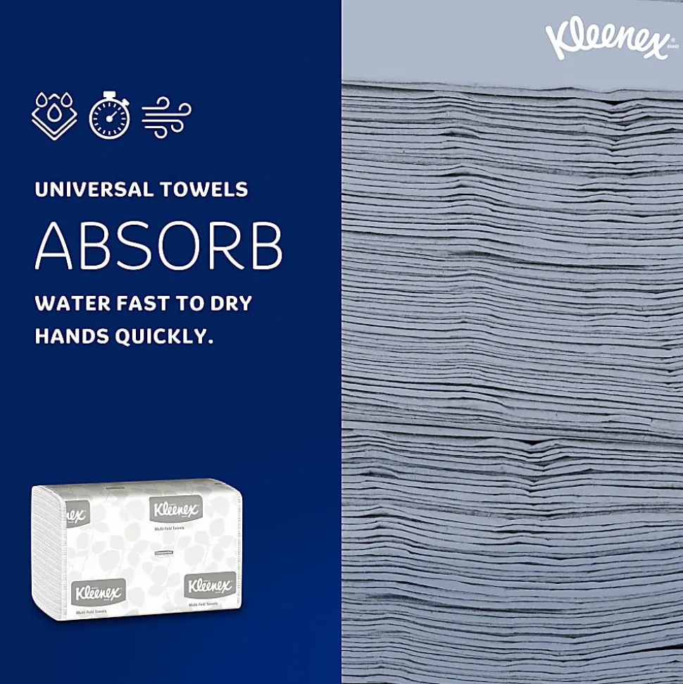 Kleenex® Multi-Fold 1-Ply Paper Towels, 150 Sheets per Bundle, 8 Bundles per Carton, 1200 Sheets Total