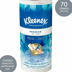 Kleenex® Premier 1-Ply Paper Towels , Perforated, 70 Sheets Per Roll, Pack of 24 Rolls