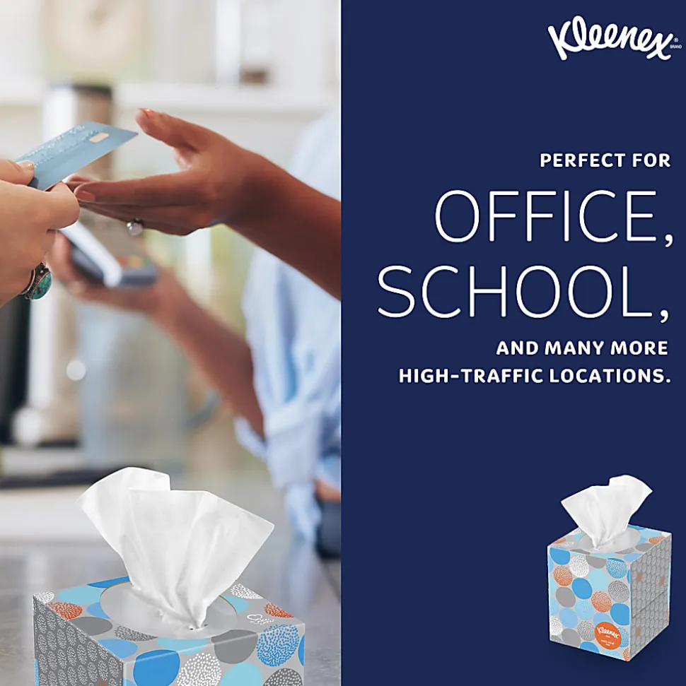 Kleenex® Professional Anti-Viral 3-Ply Facial Tissues, White, 55 Tissues Per Box, Pack Of 3 Boxes