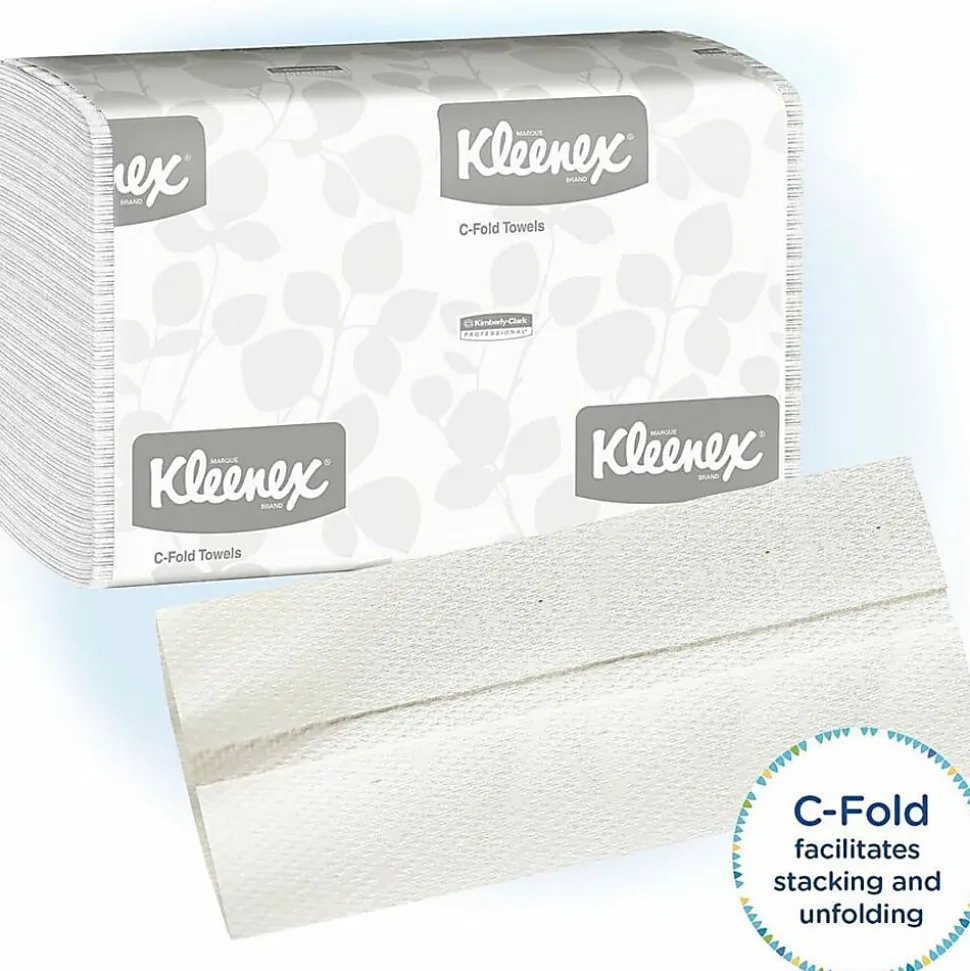 Kleenex® Professional™ Embossed 1-Ply Paper Towels, 150 Per Pack, Case Of 4 Packs