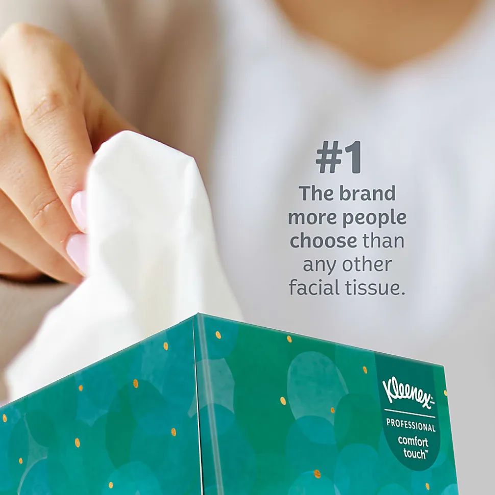 Kleenex® Professional Facial Tissue, Upright Facial Tissue Cube Boxes for Business, 90 Sheets, 6 Boxes