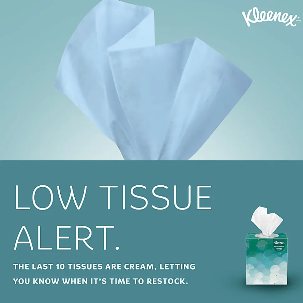 Kleenex® Professional Facial Tissue, Upright Facial Tissue Cube Boxes for Business, 90 Sheets, 6 Boxes