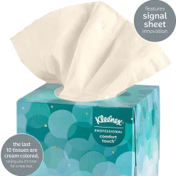 Kleenex® Professional Facial Tissue, Upright Facial Tissue Cube Boxes for Business, 90 Sheets, 6 Boxes