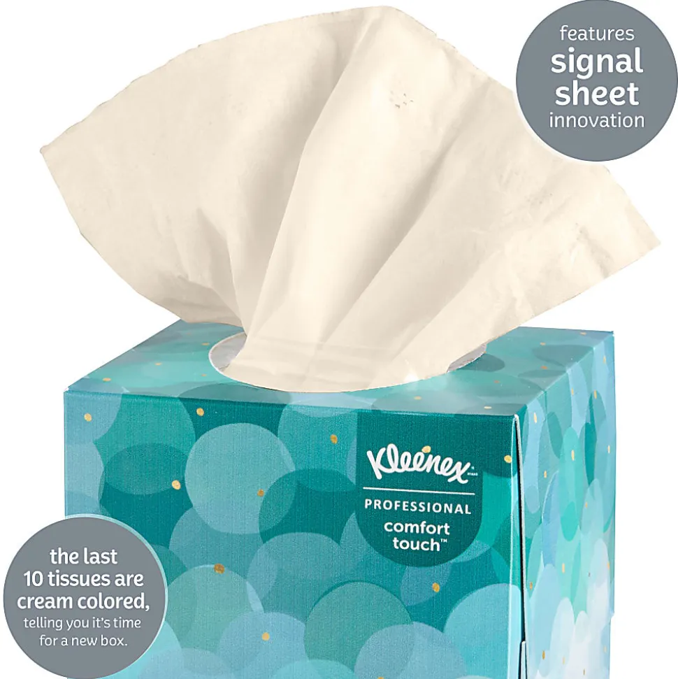 Kleenex® Professional Facial Tissue, Upright Facial Tissue Cube Boxes for Business, 90 Sheets, 6 Boxes