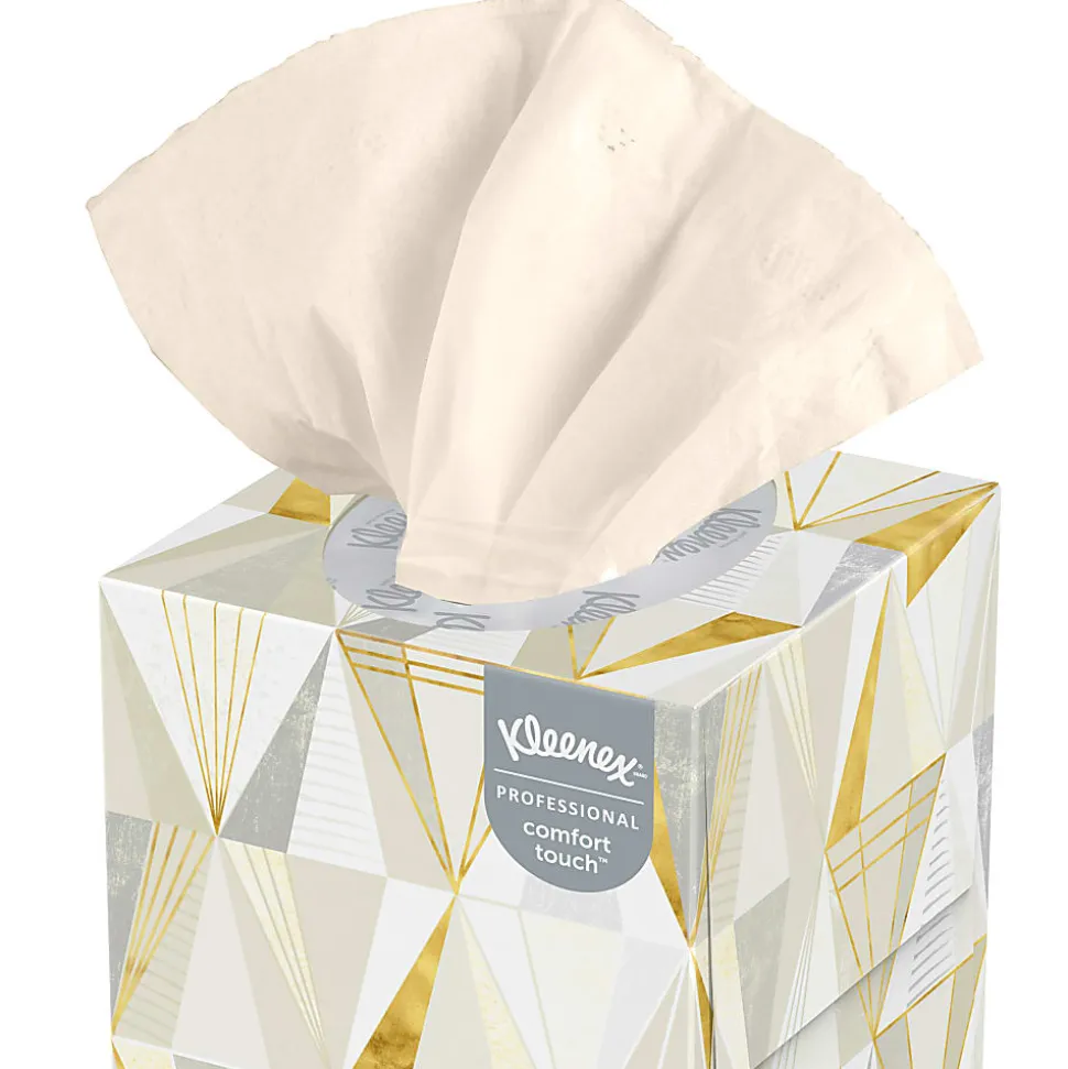 Kleenex® Professional Facial Tissue Cube for Business, 90 Tissues Per Box, Pack Of 3 Boxes