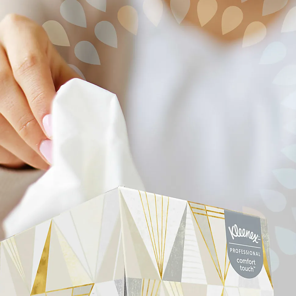 Kleenex® Professional Facial Tissue Cube for Business, 90 Tissues Per Box, Pack Of 3 Boxes