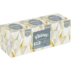 Kleenex® Professional Facial Tissue Cube for Business, 90 Tissues Per Box, Pack Of 3 Boxes