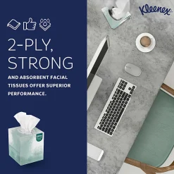 Kleenex® Professional Naturals Boutique Facial Tissue Cube, 90 Sheets Per Box, Case of 36 Boxes, 21272
