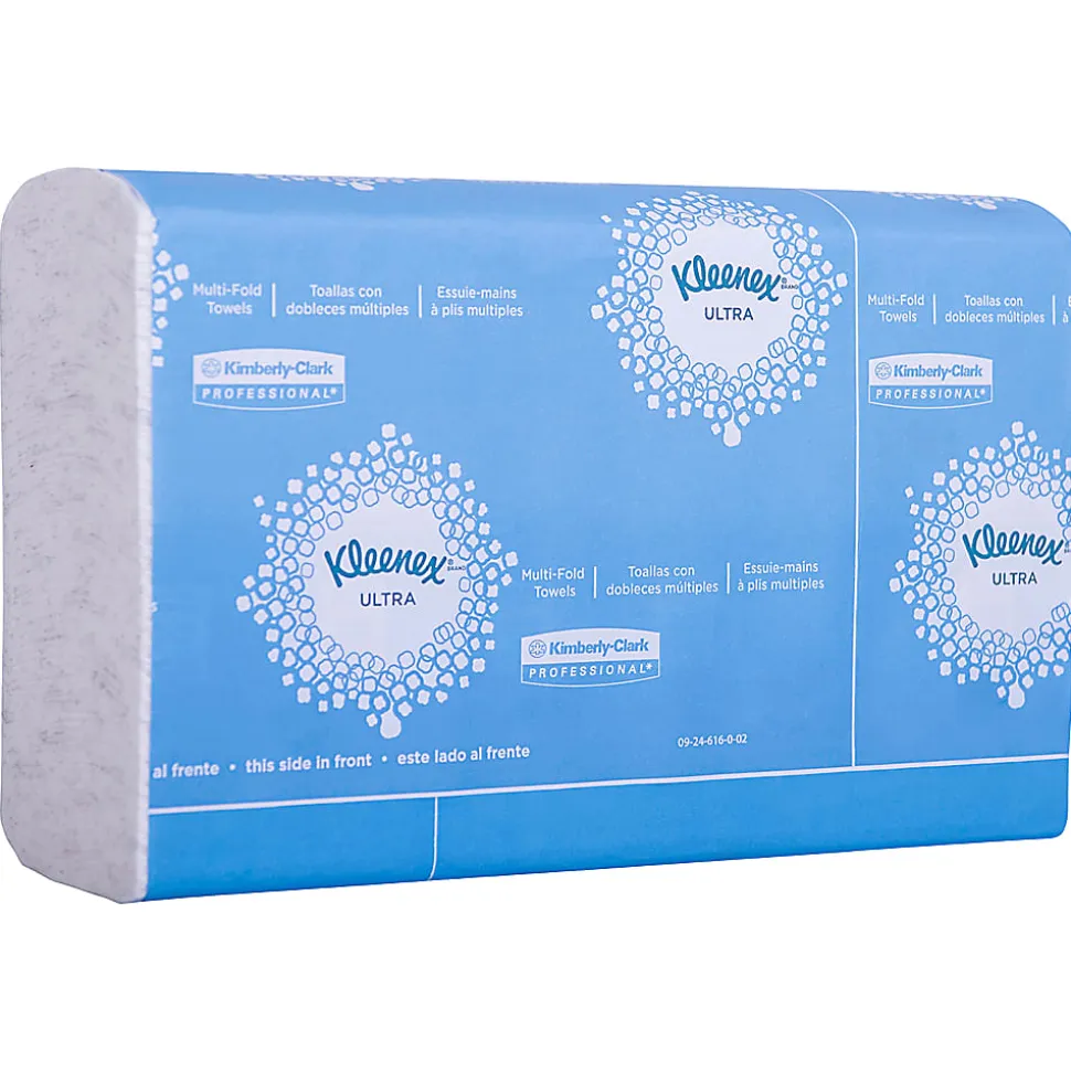 Kleenex® Reveal Multifold Hand Towels, 8" x 9 7/16", FSC® Certified, 150 Sheets Per Unit, Pack Of 16 Units