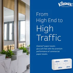 Kleenex® Scottfold™ Multifold 1-Ply Paper Towels with Fast-Drying Absorbency Pockets, White, 120 Sheets Per Pack, Case Of 25 Packs