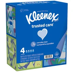 Kleenex® Trusted Care 2-Ply Facial Tissues, White, 70 Tissues Per Box, Pack Of 4