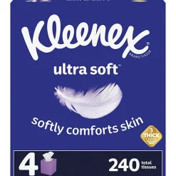 Kleenex® Ultra Soft 3-Ply Unscented Tissues, 8-1/4