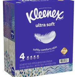 Kleenex® Ultra Soft 3-Ply Unscented Tissues, 8-1/4