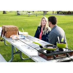 Koblenz® 2-Burner Outdoor Gas Stove Top, Red/Black