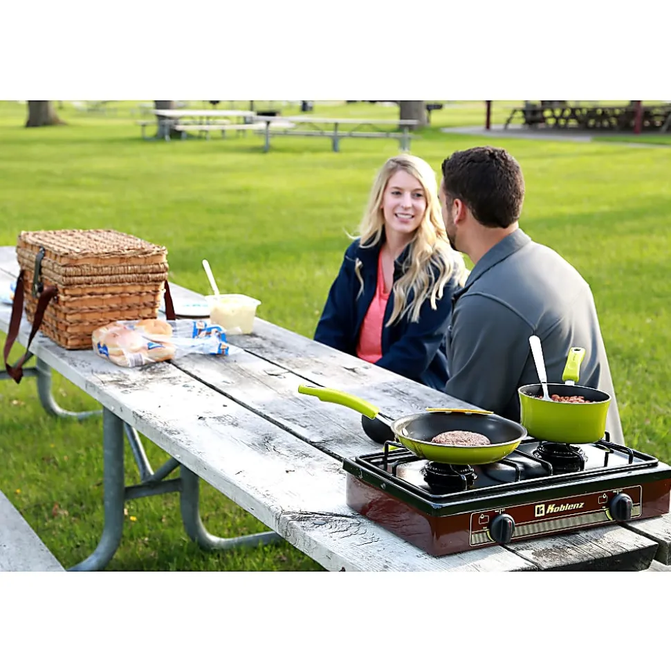 Koblenz® 2-Burner Outdoor Gas Stove Top, Red/Black