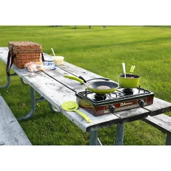 Koblenz® 2-Burner Outdoor Gas Stove Top, Red/Black