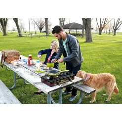 Koblenz® 2-Burner Outdoor Gas Stove Top, Red/Black
